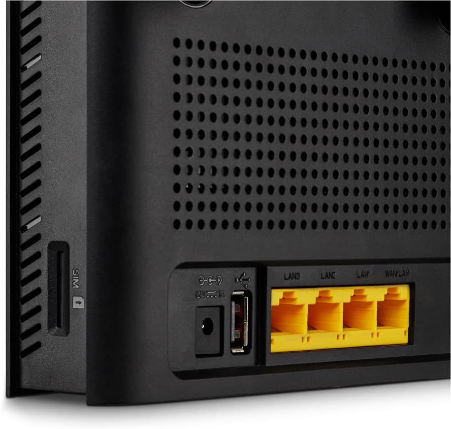 Side view of Prolink DL-7303 router showing SIM card slot