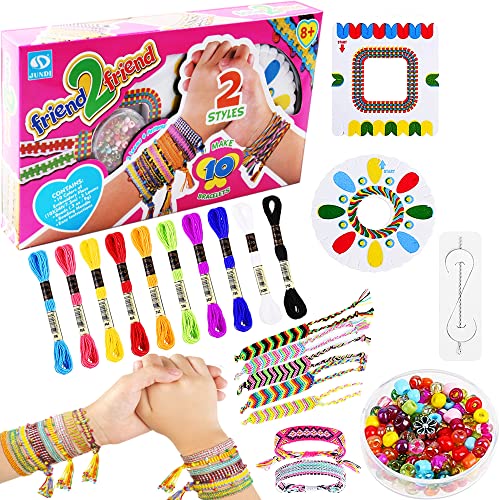 Steemjoey Kit de Bracelet d'Amitié pour Filles, Kit d'artisanat de bracelet d'amitié pour filles, DIY Kit Créatif Enfant, Bijoux Bracelet Bricolage Craft Pochette Cadeau Anniversaire Fille Cover