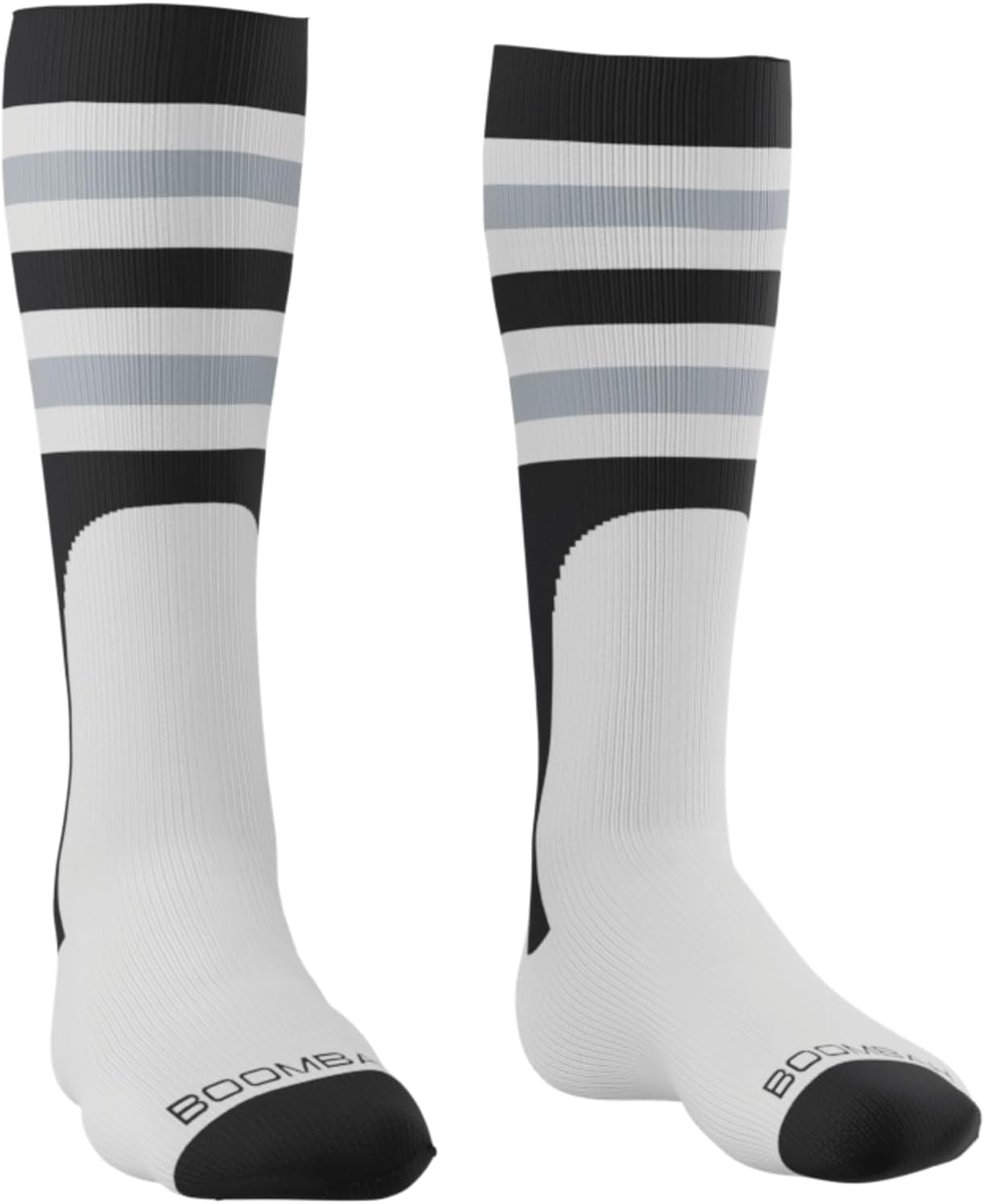 Boombah Triple Play Striped Mock Stirrup Baseball Fastpitch Softball Socks Over the Calf Youth & Adult Sizes Team Colors