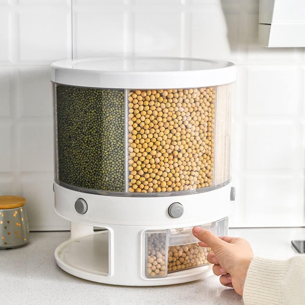Buy 22 lbs 360° rotatable rice, dry food, flour, grain dispenser, rice