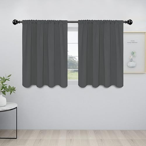 Miniatura 114 de Easy-Going Cortinas opacas con bolsillo para barra para dormitorio, cortinas de ventana para oscurecer la habitación para sala de estar, cortinas de