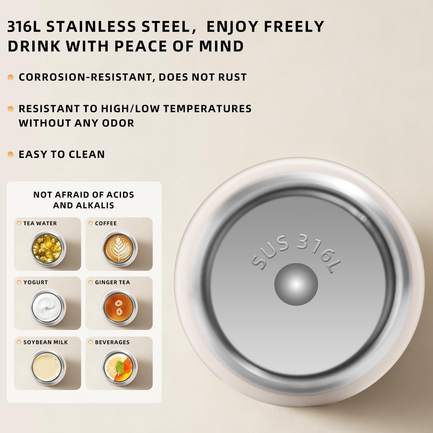 Mini 7 oz Stainless Steel Insulated Vacuum Water Bottle, Cute Small Thermoses, Flask, Leak Proof,Keeps Drink Cold and Hot - Blue - Image 4