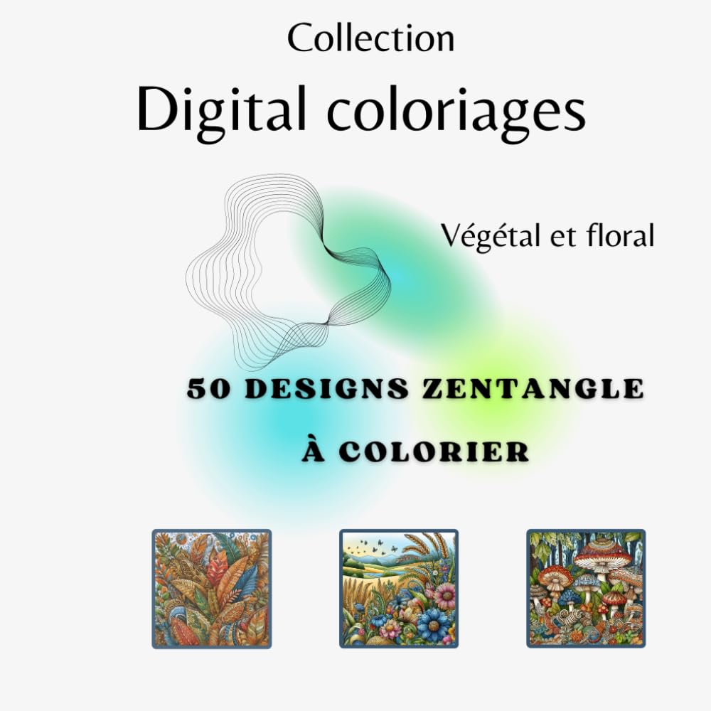 Coloriages zentangle : 50 motifs de fleurs pour apaiser l'esprit et le stress