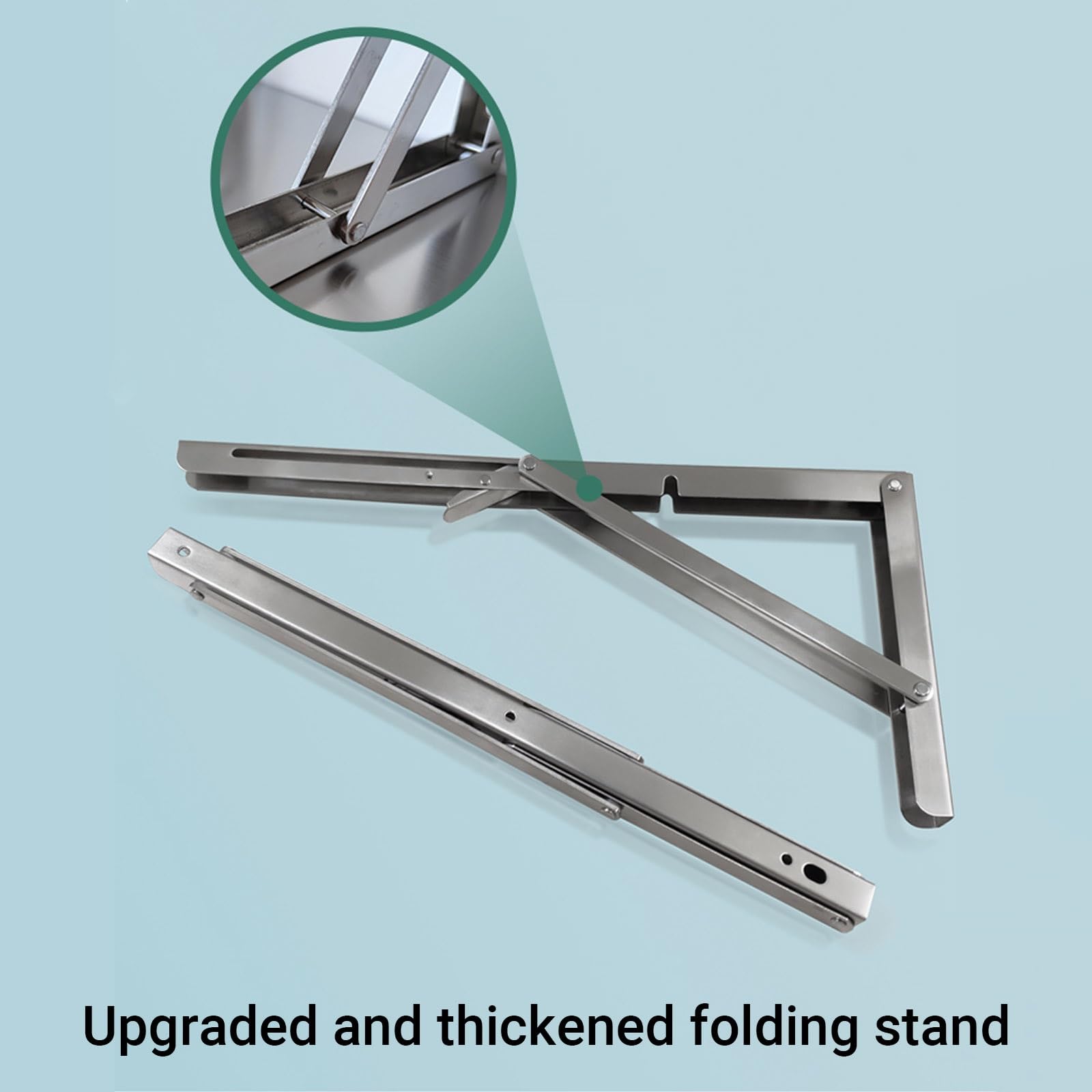 304 Edelstahl Wandklapptisch, Klappbare Wandregal-Ablage aus Edelstahl – Kompakter Organizer für Badezimmer, Küche und Schrank, Platzsparend(50x40cm/19.7x15.7in)