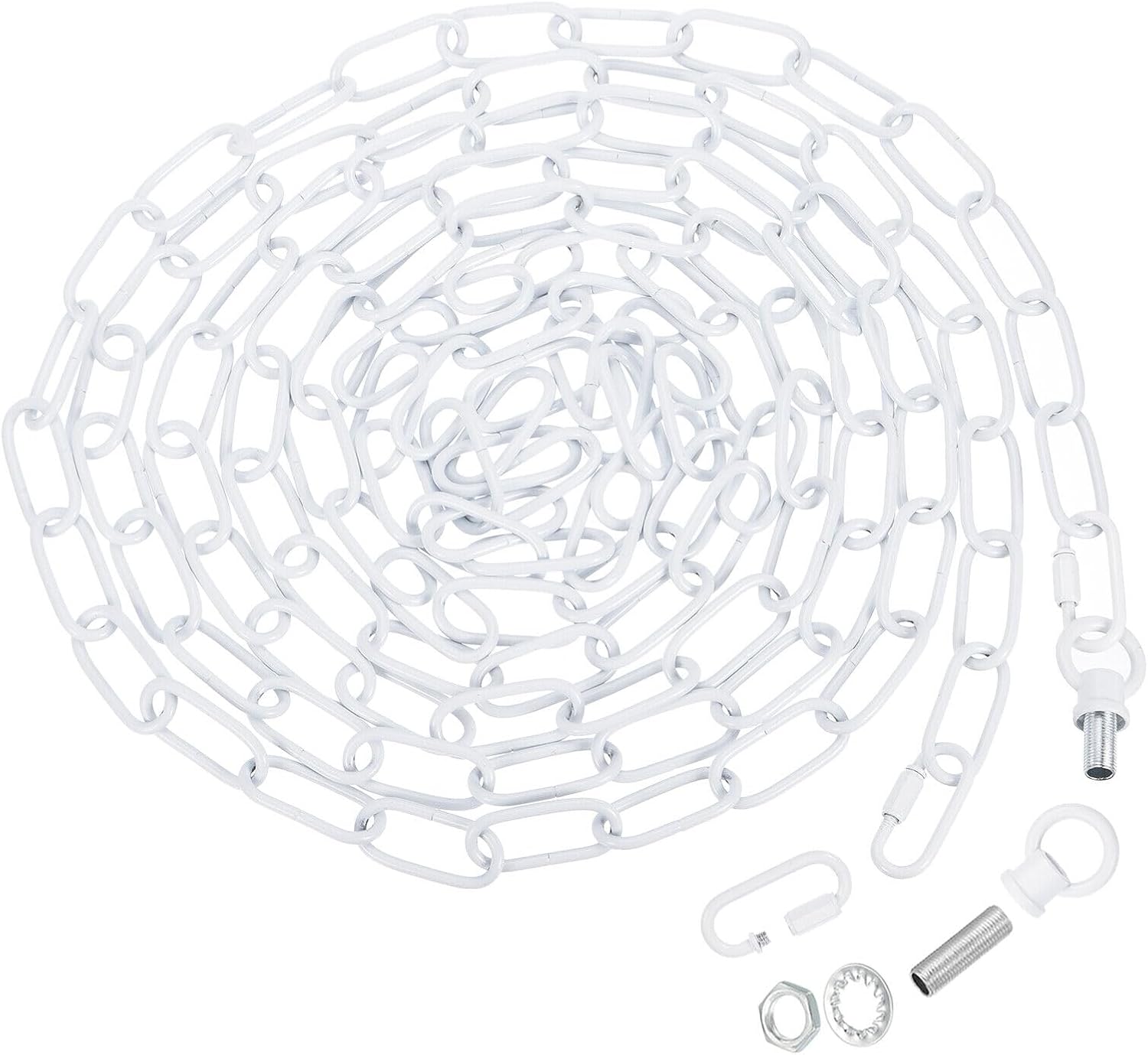 Home and Garden Parts 15 Feet Lighting Chain for Hanging Lamp Light Fixture Chain 65 Lbs White #CN/251024/02264