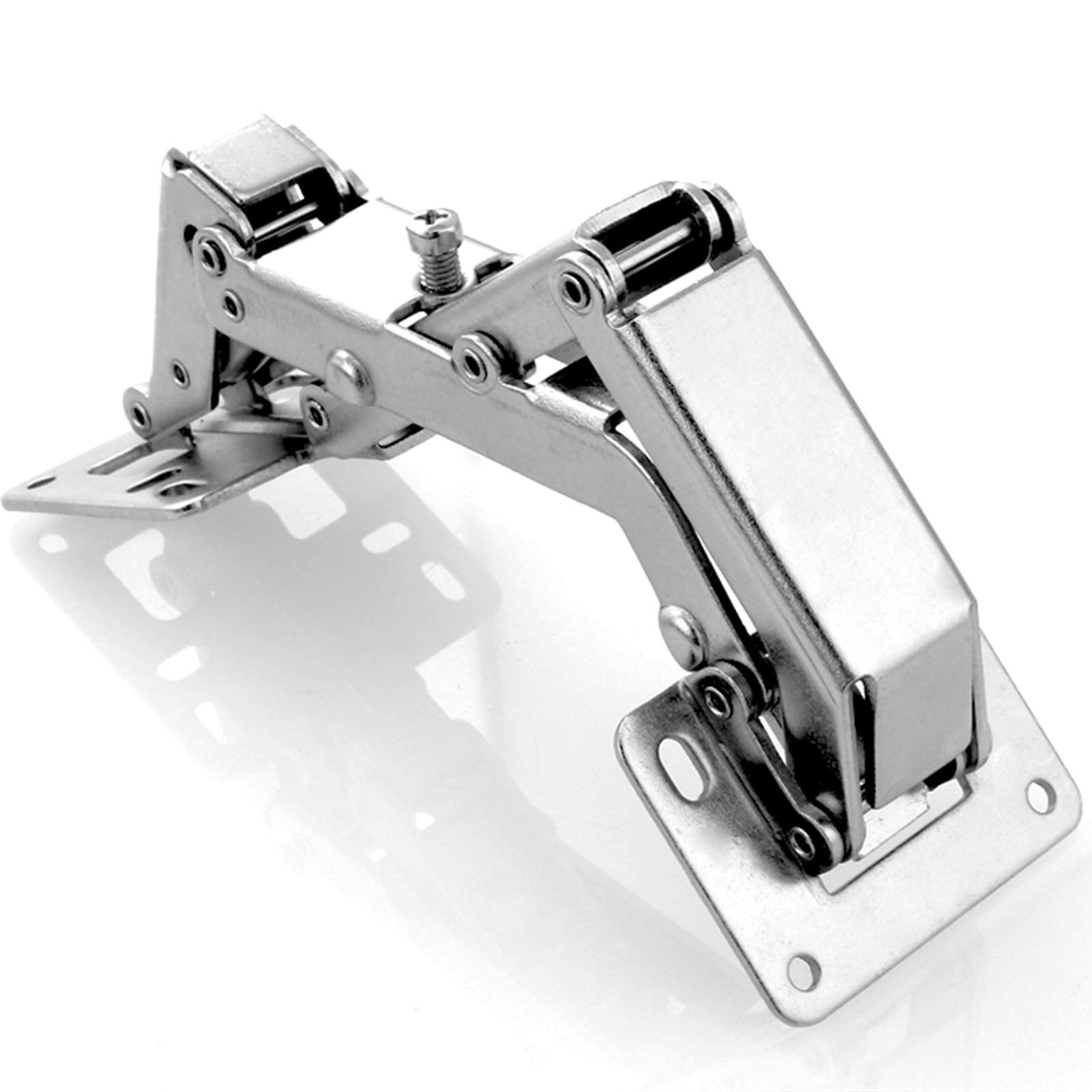 AUNANGLJSCS Door Hinge No-Drilling Hole Spring Angle Hinges for Cabinet Thick Board Furniture Hardware Corner Soft Close Full Overlay