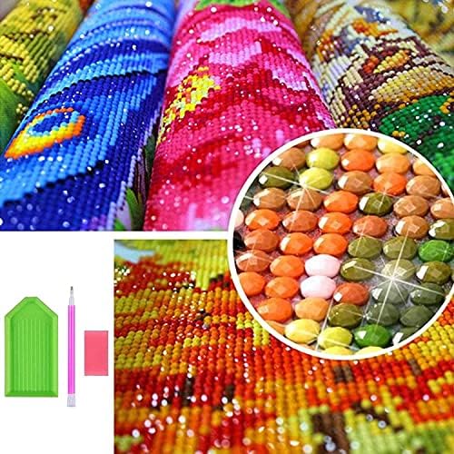 DIY 5D Diamond Arts Painting Kits Full Drill, Cartoon Bear Crafts Pictures by Numbers, Cross Stitch Embroidery Rhinestone Diamond Canvas Painting Kits for Adults Kids, Home Wall Decorations-30x30cm