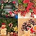 Whaline 25 Pcs 1.6-2.4 Inches Christmas Pine Cones Decoration with String, Natural Rustic Pinecones Bulk Ornaments for Crafting for Home Accent Decor, Fall Thanksgiving Tree Decoration
