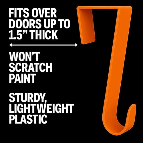 Miniatura 10 de Dependable Industries inc Essentials Juego de 4 ganchos para colgar sobre la puerta  Paquete de 4 ganchos de 35 pulgadas ganchos de plástico para