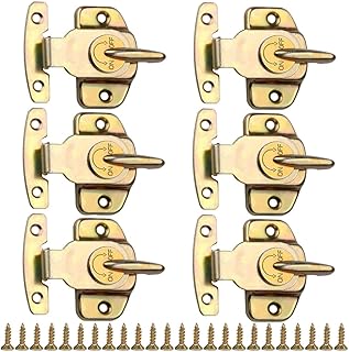 Metal Table Locks, 6 Sets Heavy Duty Dining Training Table Buckles Connectors Table Leaf Hardware Accessories, Yellow