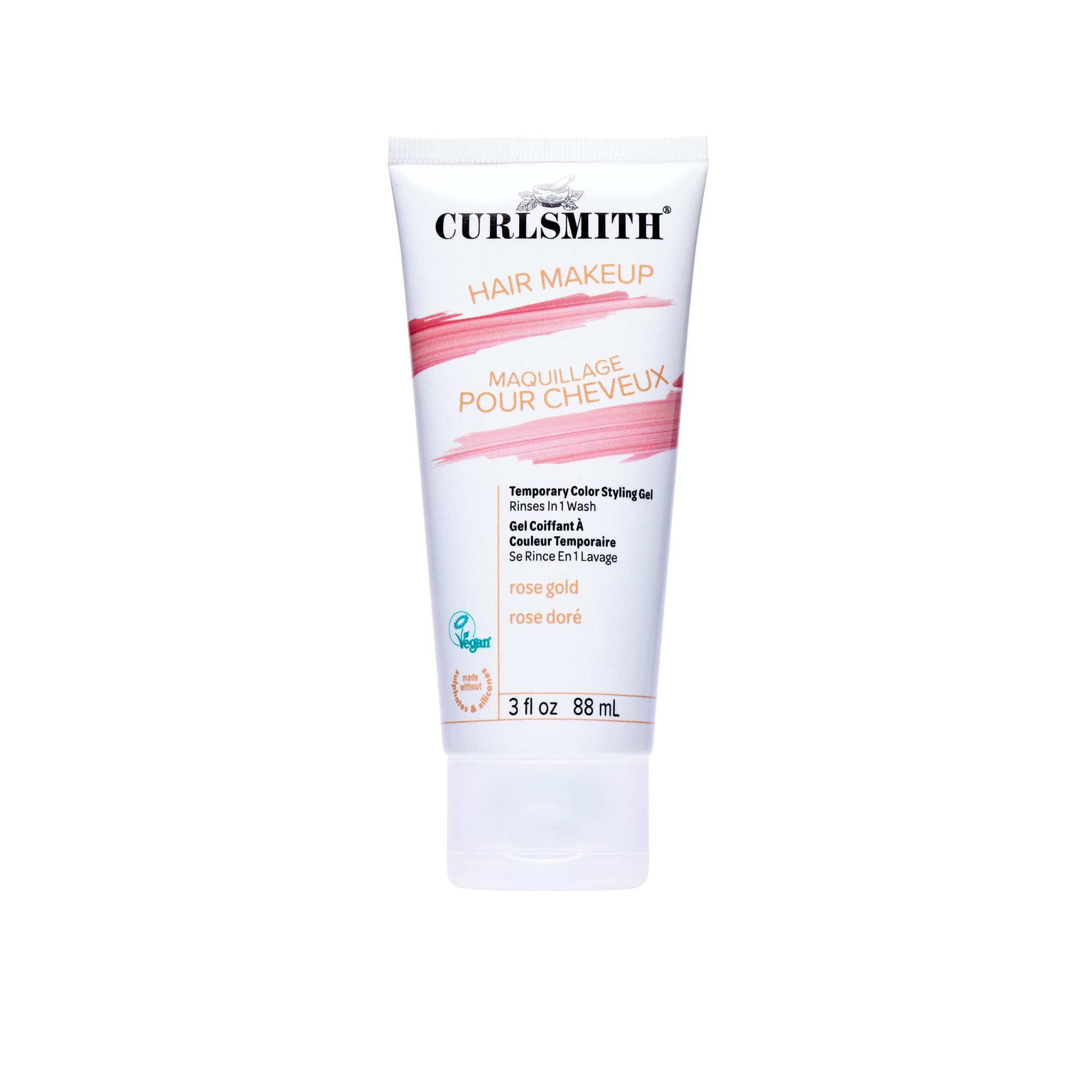 CURLSMITHHair Makeup - Vegan Temporary Hair Color and Styling Gel (Rose Gold 3fl.oz)