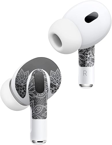 Miniatura 2 de MightySkins Skin compatible con Apple AirPods Pro 2, encaje floral, funda de vinilo protectora, duradera y única, fácil de aplicar, quitar y cambiar