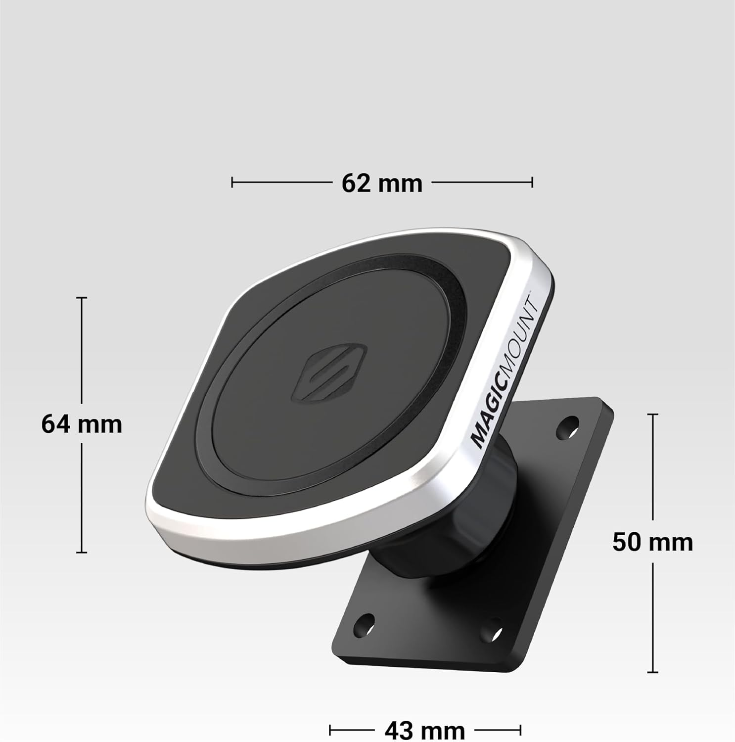 Scosche MagicMount Pro2 Magnetic Car Cell Phone Holder with AMPS Mounting Plate for Scosche/ProClip Vehicle Specific Mount Bases, Phone Stand Compatible with MagSafe, iPhone, Samsung - Image 2