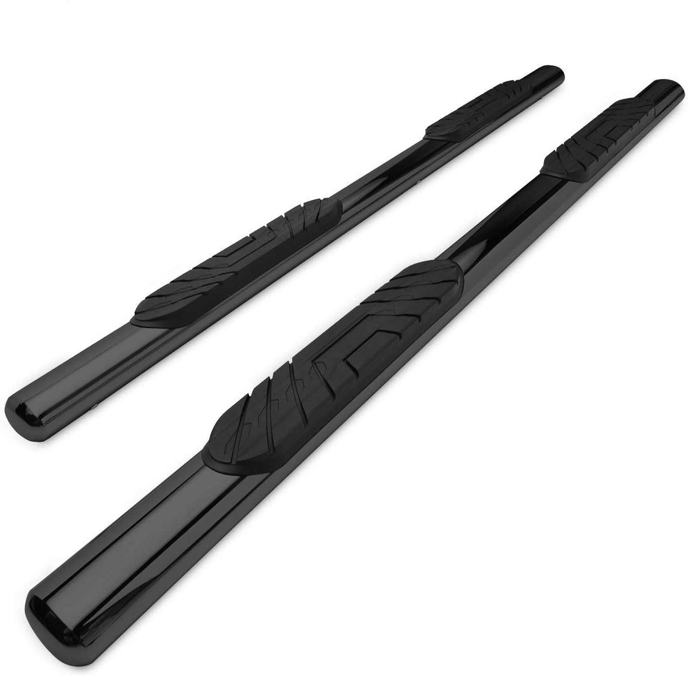 TAC Side Steps Compatible with 2009-2018 RAM 1500 Crew Cab | 2019-2023 RAM 1500 Classic | 2010-2024 RAM 2500350045005500 Crew Cab Truck Pickup 4 Oval Black Side Bars Nerf Bars Running Boards 2Pcs