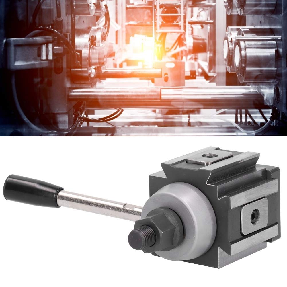 Tornio CNC Portautensili Portautensili a Cambio Rapido Supporto per Tornio a Colonna a Pistone AXA Portautensili per Tornio CNC 6-12 Pollici 250-100 con Struttura di Bloccaggio a Pistone ed