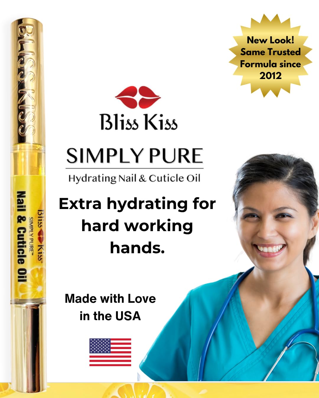 Bliss Kiss Simply Pure Cuticle & Nail Oil Pen To-Go 2 ml - ostry zapach 1PEN-CRI
