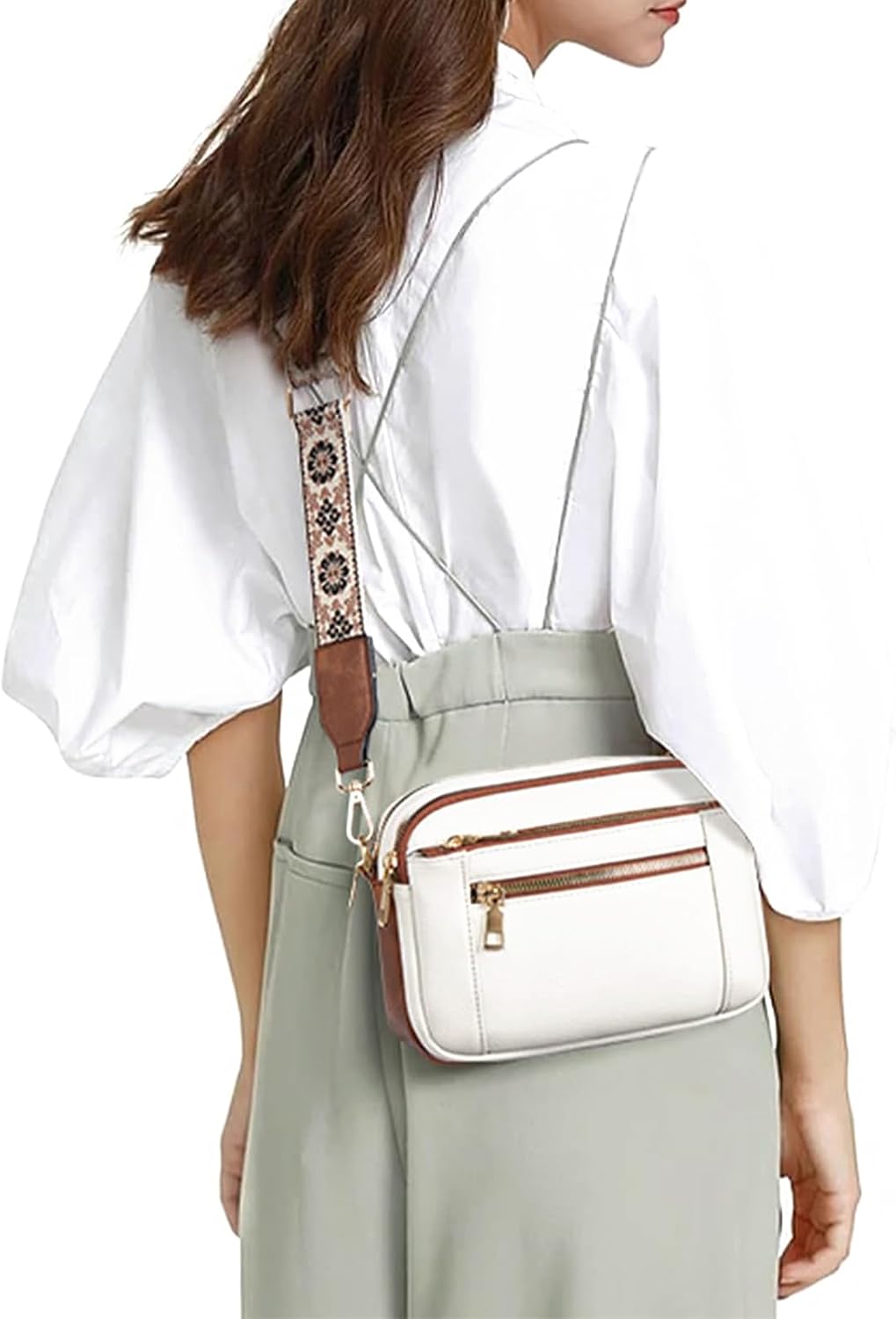 WJCD Women's Crossbody Purse - Vegan Leather Lightweight Shoulder Bag with Adjustable Strap, Stylish Small Handbags - Image 7