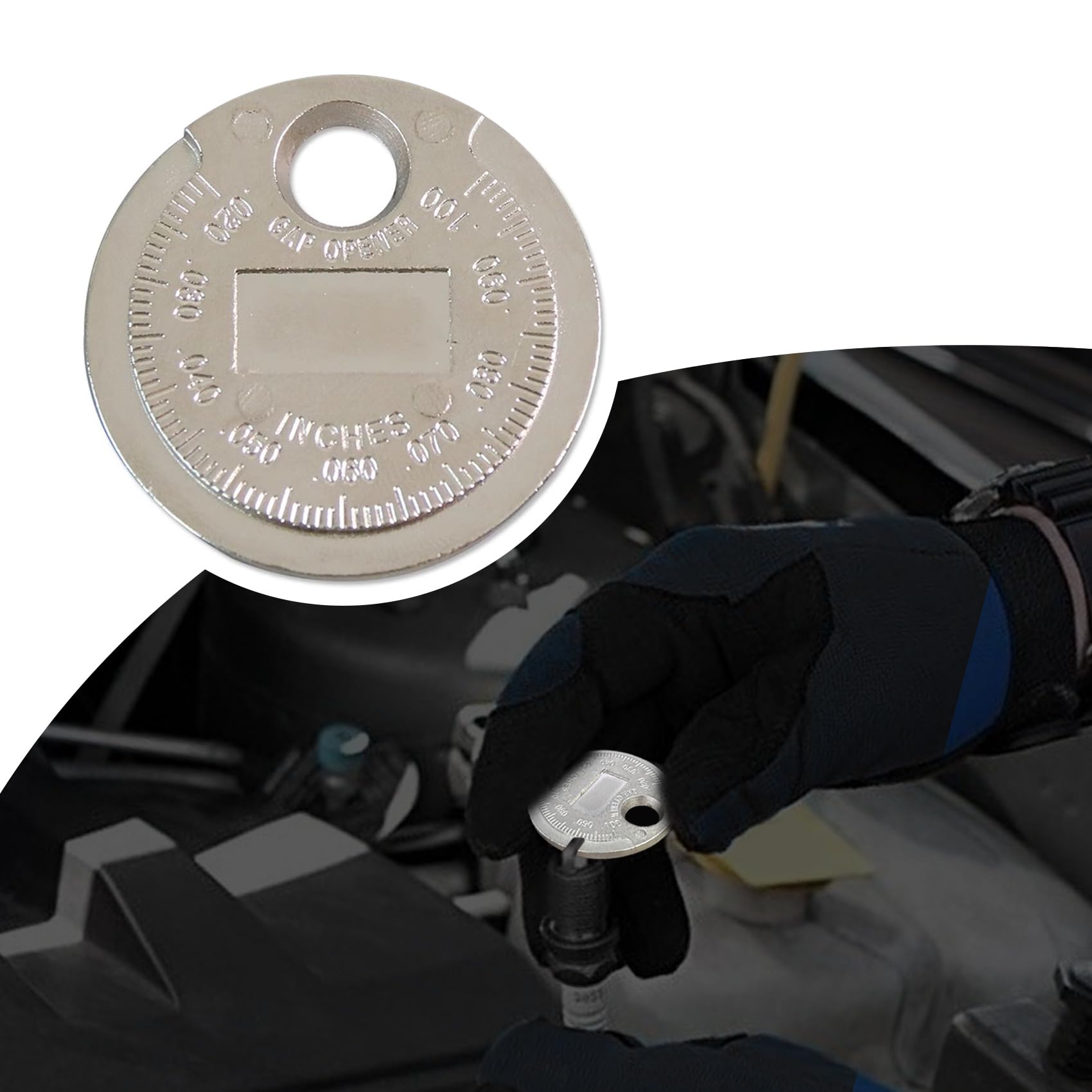 CHRYMUM Spark Plug Gap Gauge, Spark Plug Gap Tool, Spark Plug Gap Measuring Tool Scaled from .020