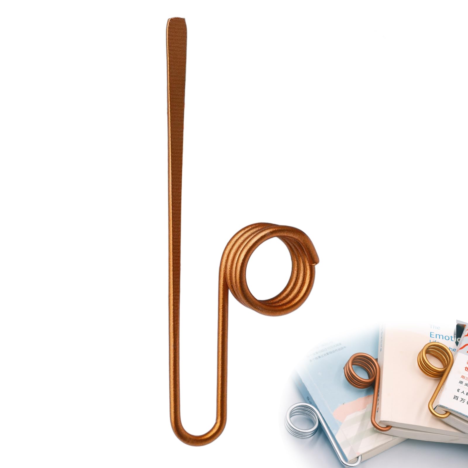 Upgrade Book Holder Ring Bookmark Metal Thumb Book Page Holder,Finger Ring Book Opener Holder for Book Lovers Reading Women, Men, Light Weight Book Opener Tool (Rose Gold)