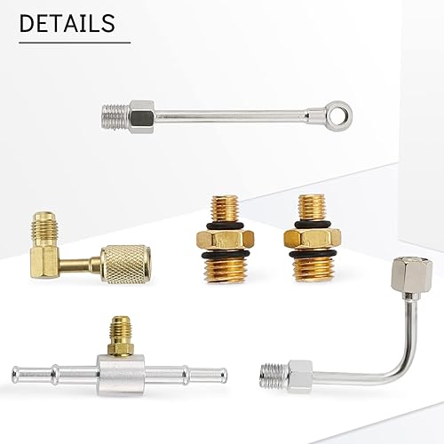 Miniatura 6 de Kit de prueba de medidor de presión de bomba de inyector de combustible | Juego de herramientas de prueba de inyección de gasolina y aceite