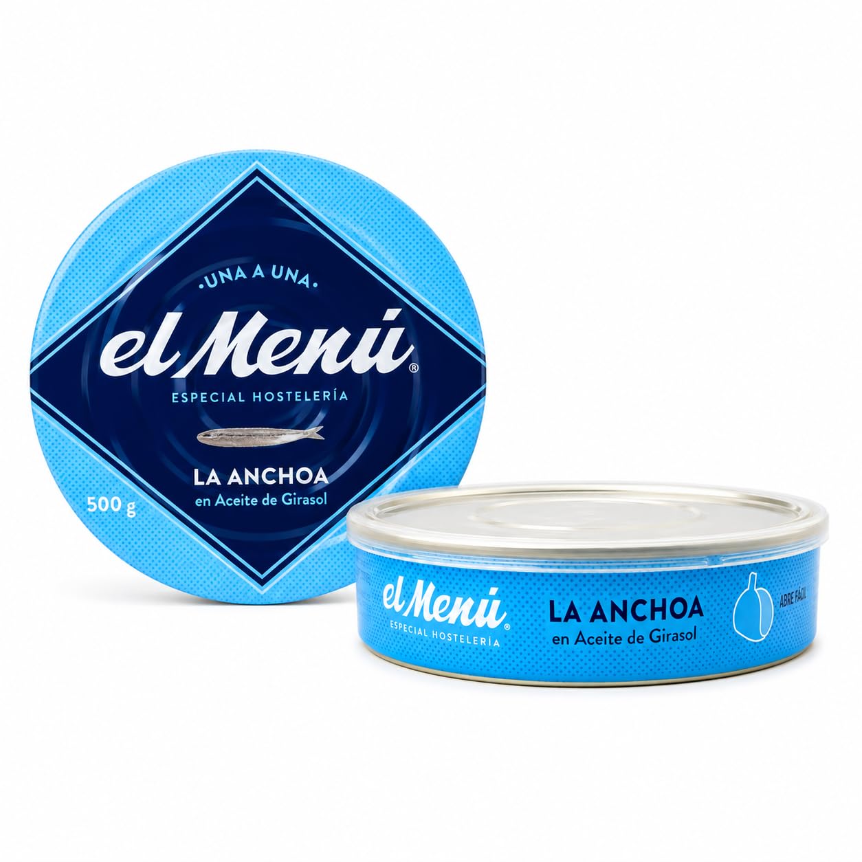 Anchoa en Aceite de Girasol Especial Hostelería El Menú 500g | Conserva Premium para Sector HORECA | Ideal Restauración, Tapas y Cocina Profesional