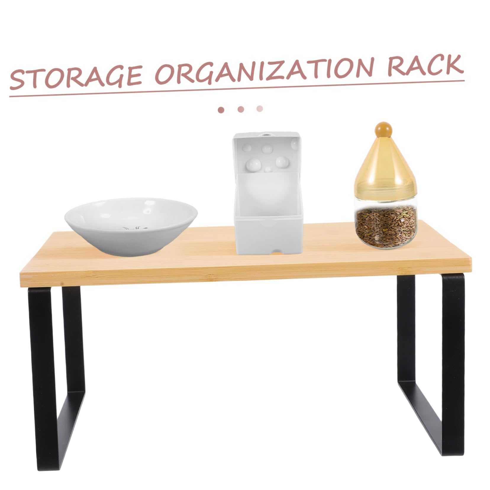 Gewürzregal Metall und Holz Doppellagiges Aufbewahrungsregal für Gewürzflaschen Multifunktionales Tischregal in Beige Stabil und Platzsparend für Küchentheke und Make Up Organizer
