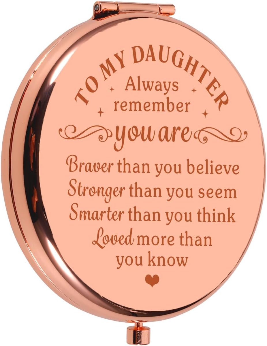 Valentines Gifts for Her Him Daughter Birthday Gifts Compact Mirror Christmas Stocking Stuffers for Teen Girls Daughter Gifts from Mom Sweet 16 21 Birthday Valentines Present for Her Friends - Image 3