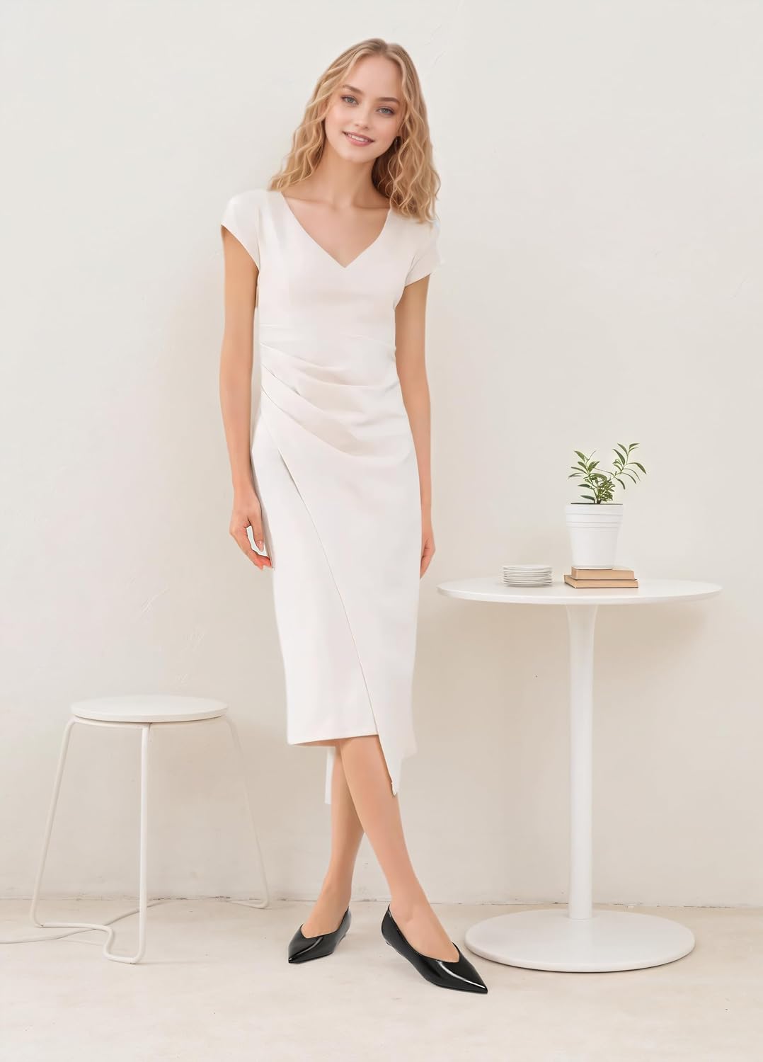 Reitoye Flats for Womens Closed Pointed Toe Ballet Flat Comfortable Dressy Work Slip On Casual Shoes Womens Flats - Image 6