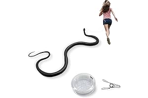 Snake Prank with String Clip - Rubber Fake Snake for Hilarious Scare Gag