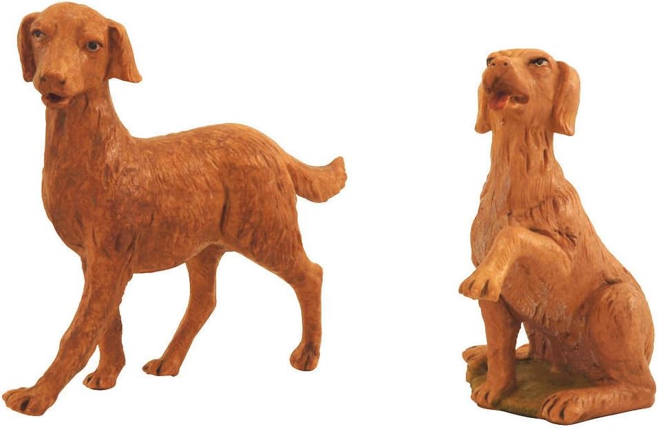 Fontanini Two Piece Dog Figurine Set Home & Kitchen
