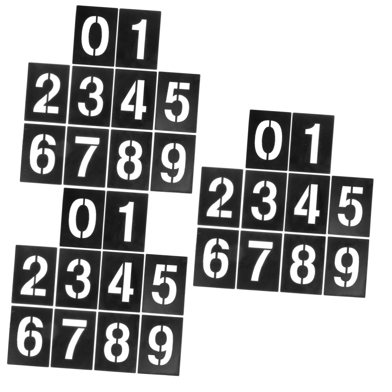 Gadpiparty 3 Set Stencil Riutilizzabili per Indirizzi e Decorazioni Te Facili Usare e Leggeri