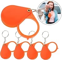 Vista 9 de STOBOK Lupa plegable de mano de 5 uds., llavero de joyería, libros, mapas, lupa plegable portátil, inspección de lectura