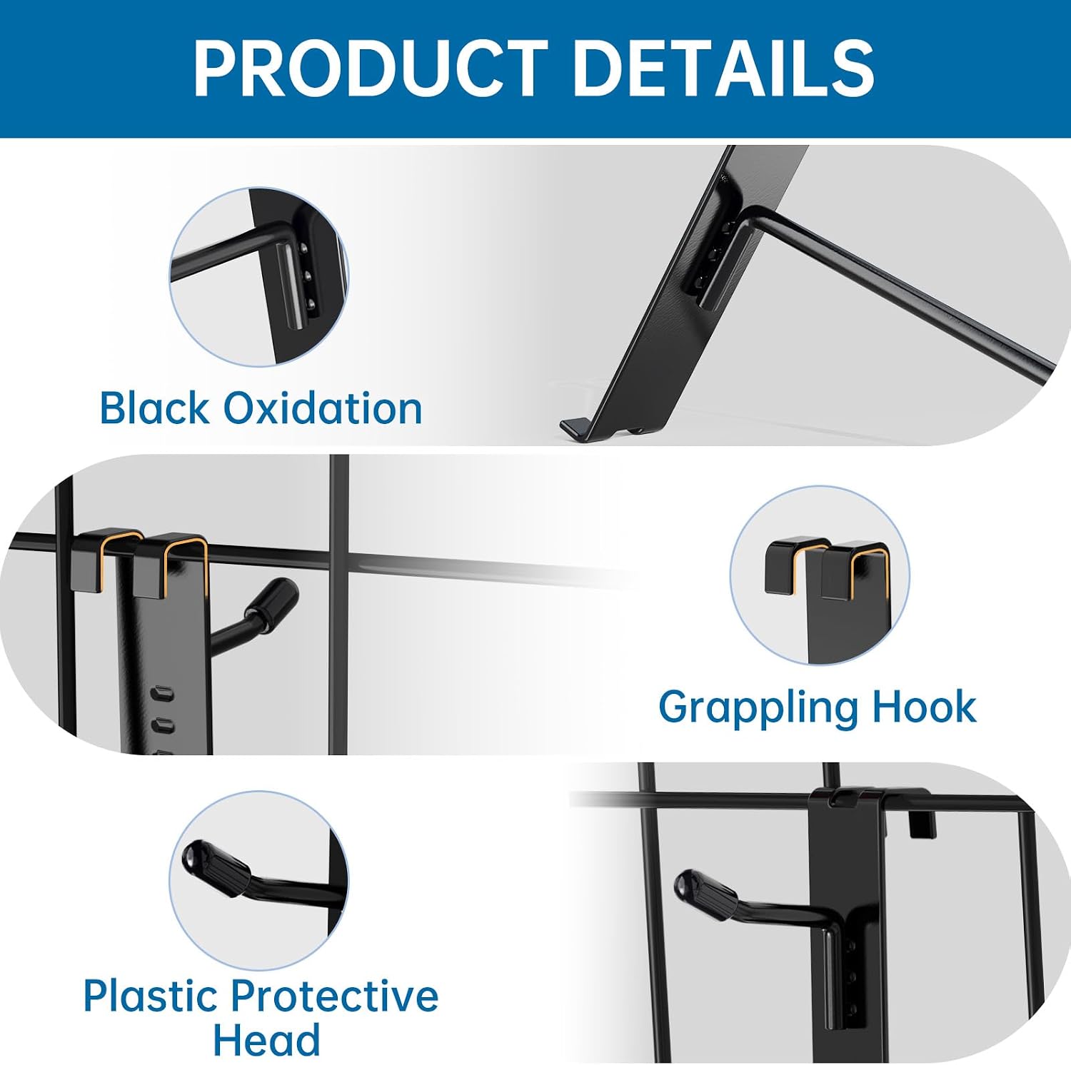 50pcs Gridwall Hooks 6inch Anti-Scratch 15°Tilt Angle with Black High Grade Surface Coating Grid Wall Hooks for Grid Wall Panel Gridwall Hooks & Hangers