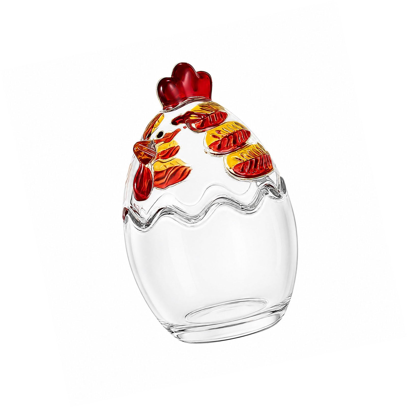 Zxfdsfdbnm Unique Chicken Shaped Glass Storage Bin Decorative Rooster/Hen Themed Glass Canister Great for Storing Dry Food Items Decorative Kitchen Canister