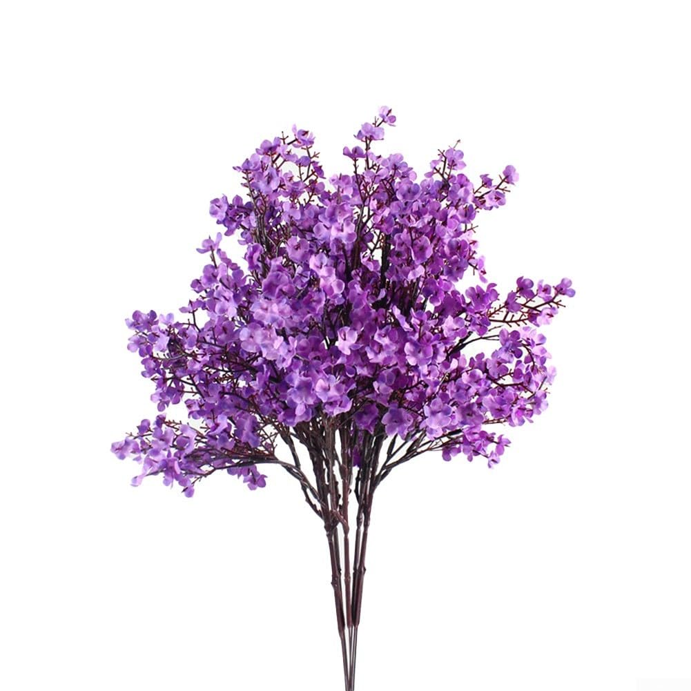 Gypsophiles artificielles violettes en soie pour embellir le jardin