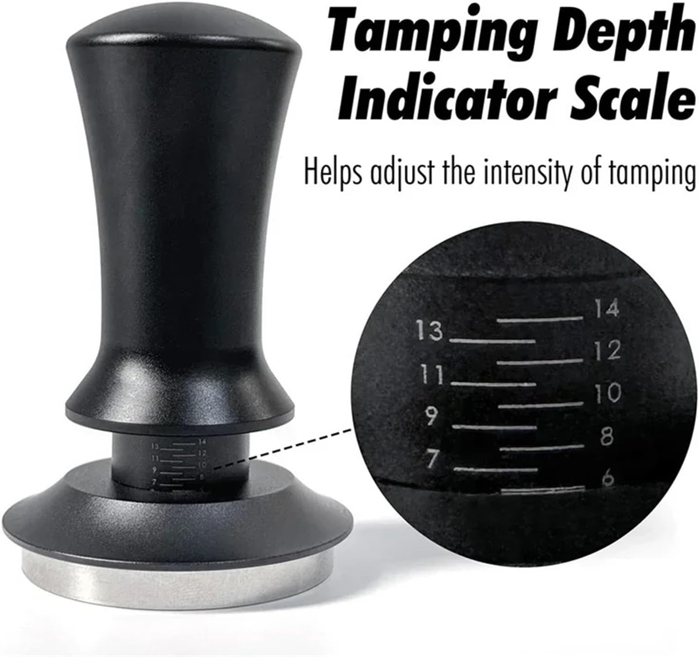 Coffee Tamper Spring Espresso Tamper 51mm 53mm 58mm Coffee Tampers And Coffee Stirrer Stainless Steel Tampers Coffee Accessories(51mm,Black-3Pcs)