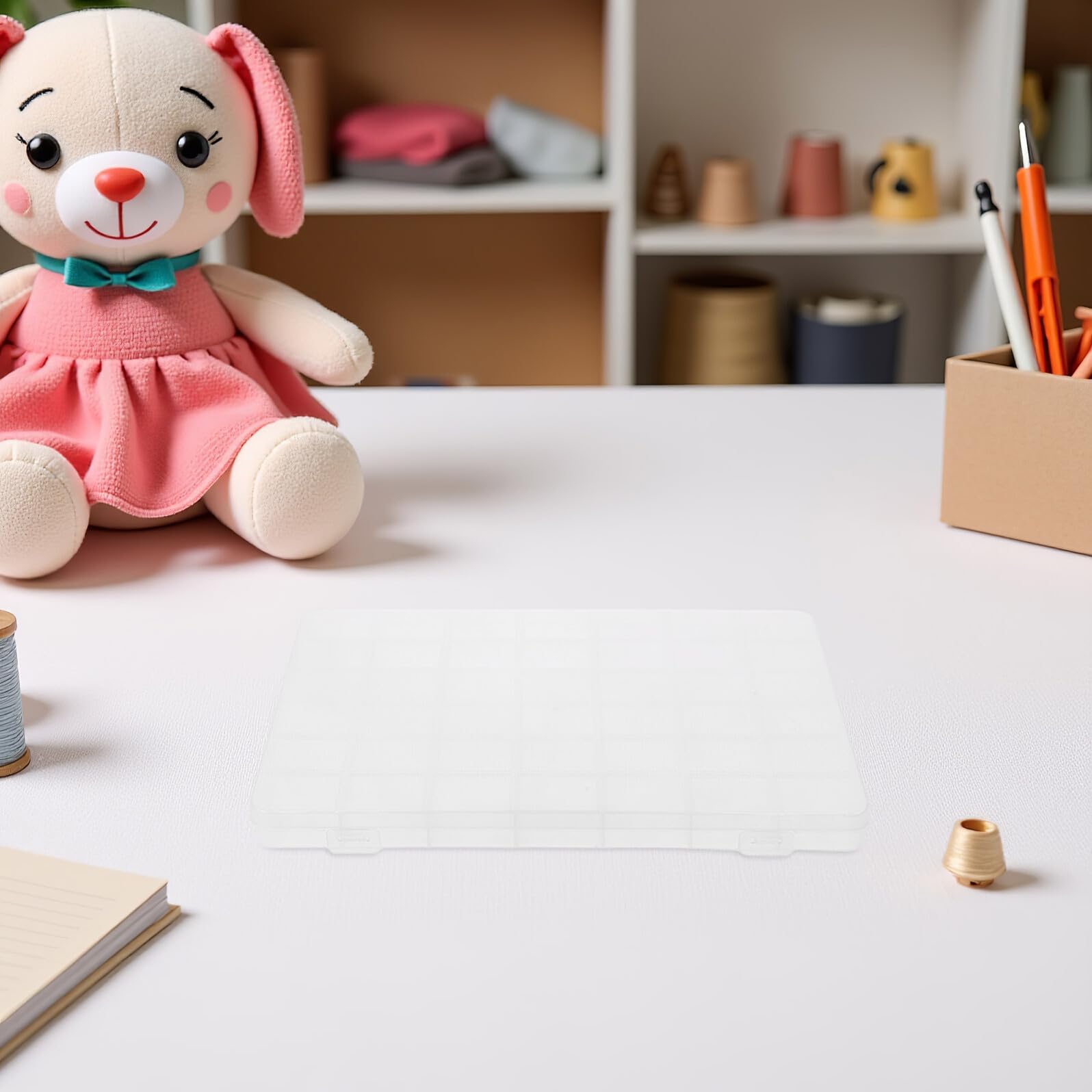 5 Pezzi Organizer per Perline con Scomparti in Plastica Trasparente Scatole Resistenti per Gioielli Componenti e Artigianato Contenitori Leggeri per Conservazione e Creazione