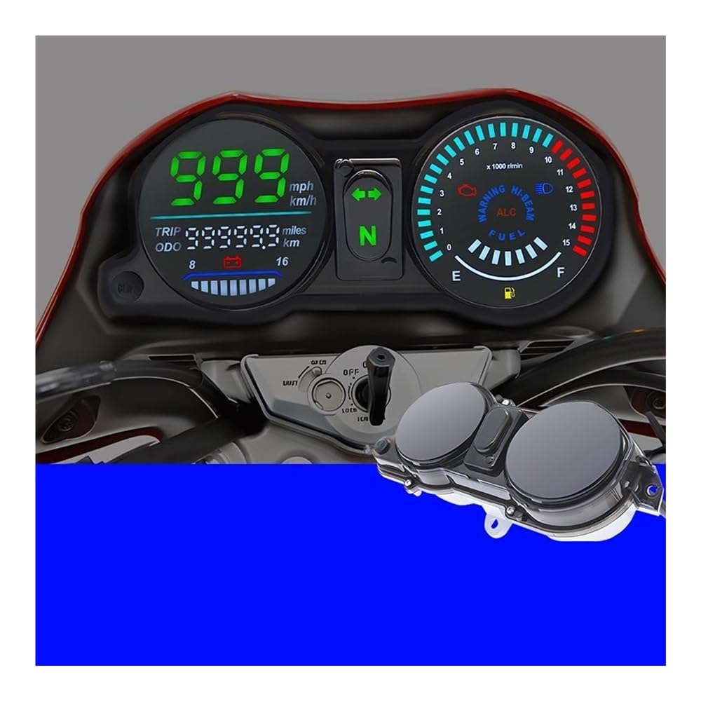 Contagiri contachilometri Moto Gauge Strumento Di Montaggio Calibri LED Tachimetro Del Motociclo Per CG/Titan 150 ESD Dal 2009 Al 2013 AZUL 37100-KVS-901