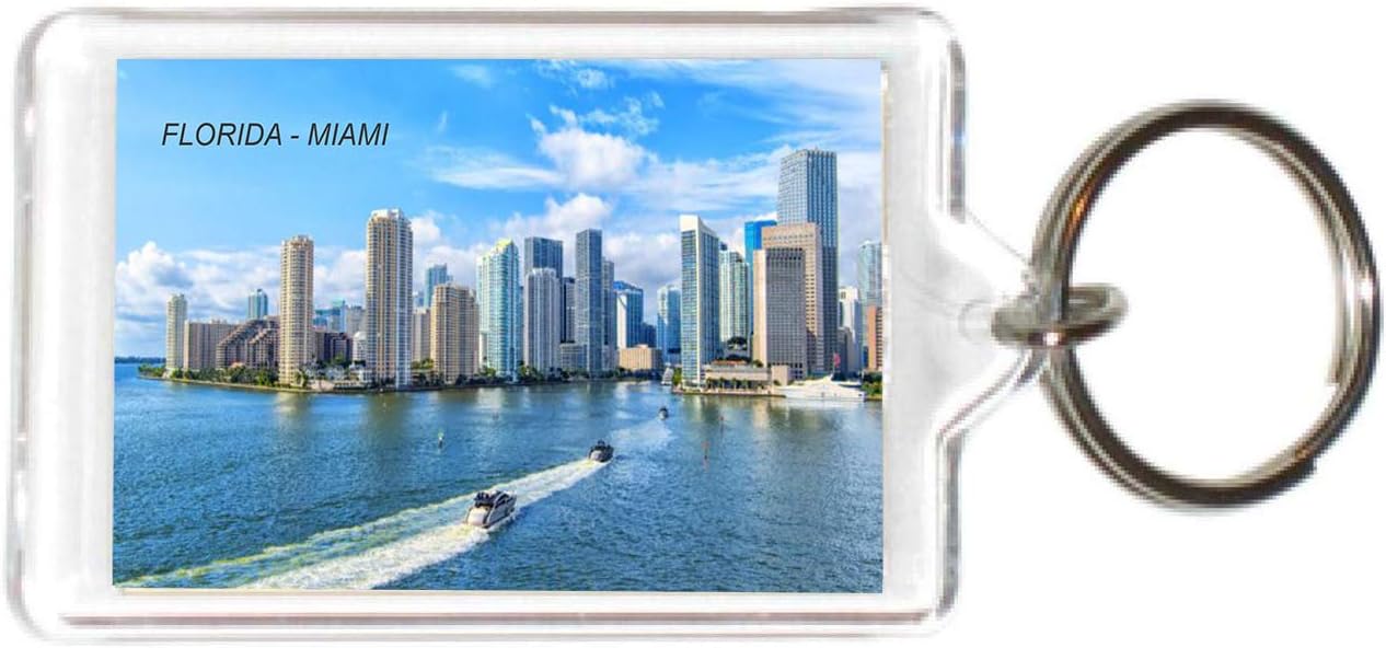 Florida USA United States Acrylic Keychains KeyRings Holders - 3