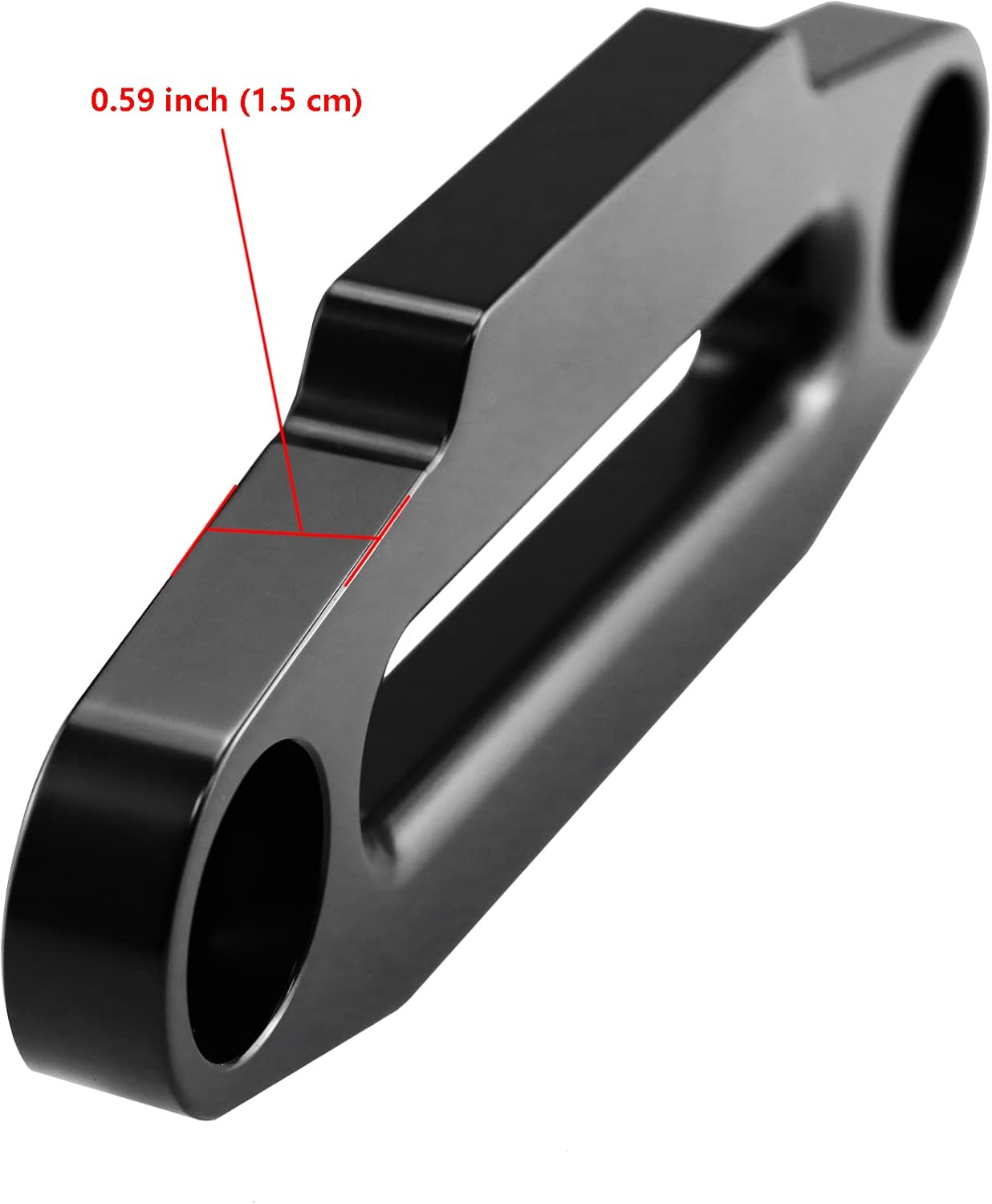 Ucreative Aluminum Hawse Fairlead for UTV 4000-5500 LBs Winch 6" (152.4mm) Mount Glossy (Black) - Image 4