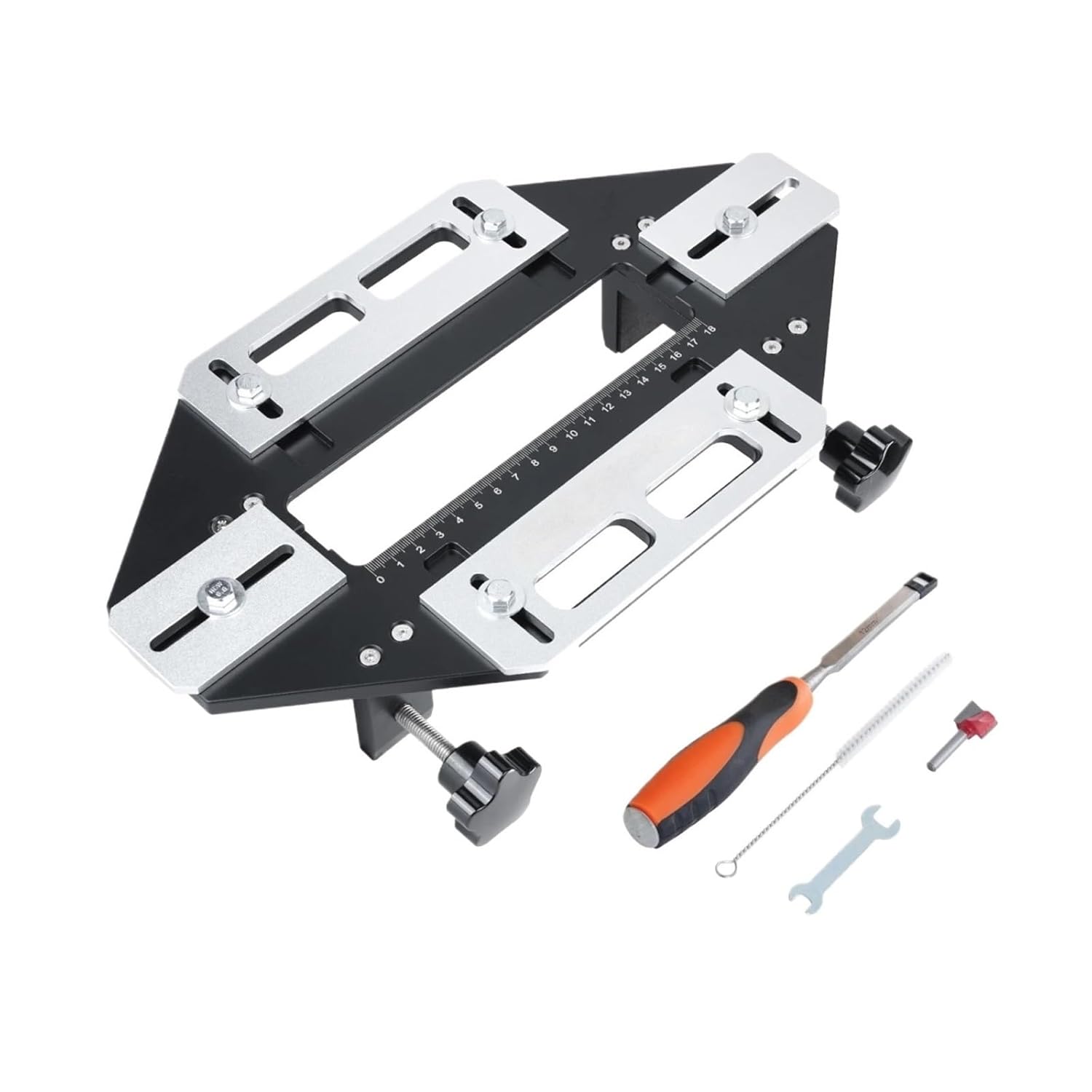 Hole Saw Kit Door Hinge Jig Aluminum Alloy Woodworking Hole Opener Slotting Locator Wooden Guide Template Professional