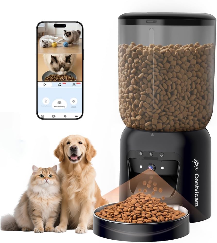 Automatic Cat Feeder with 2K HD Camera 5G WiFi Automatic Dog
