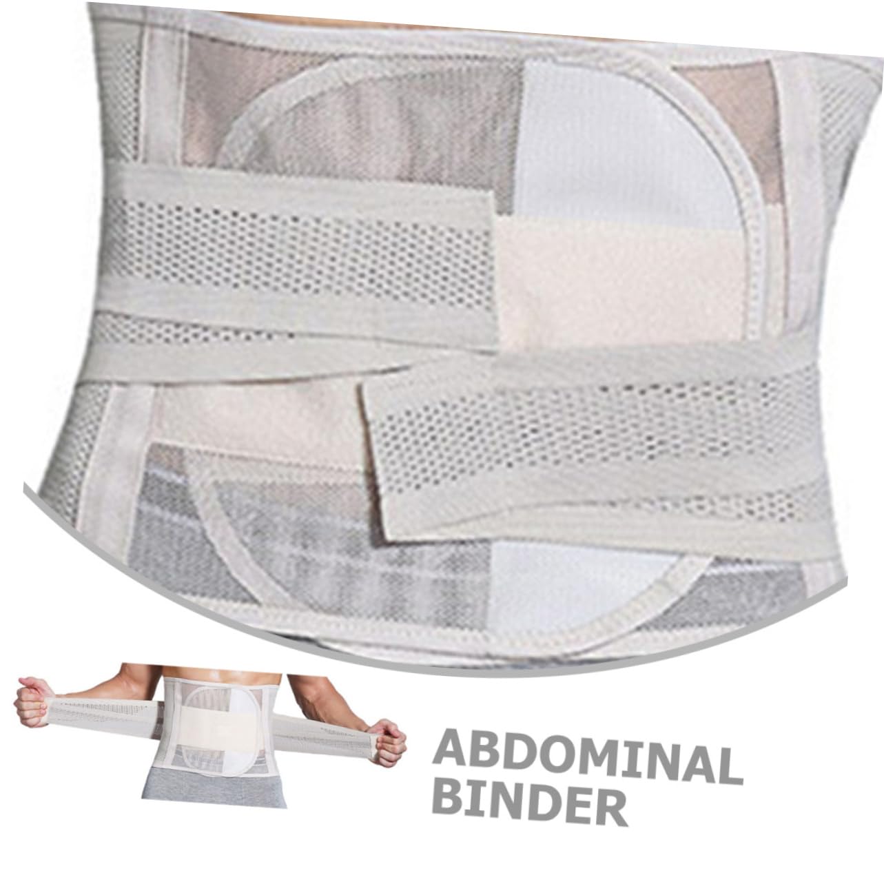 KOMBIUDA Men Women Slimming Waist Trimmer Belt Wrap for Belly Fat Reduction Comfortable Lightweight Supports Abdomen Lower Back for Workouts and Daily Wear Beige