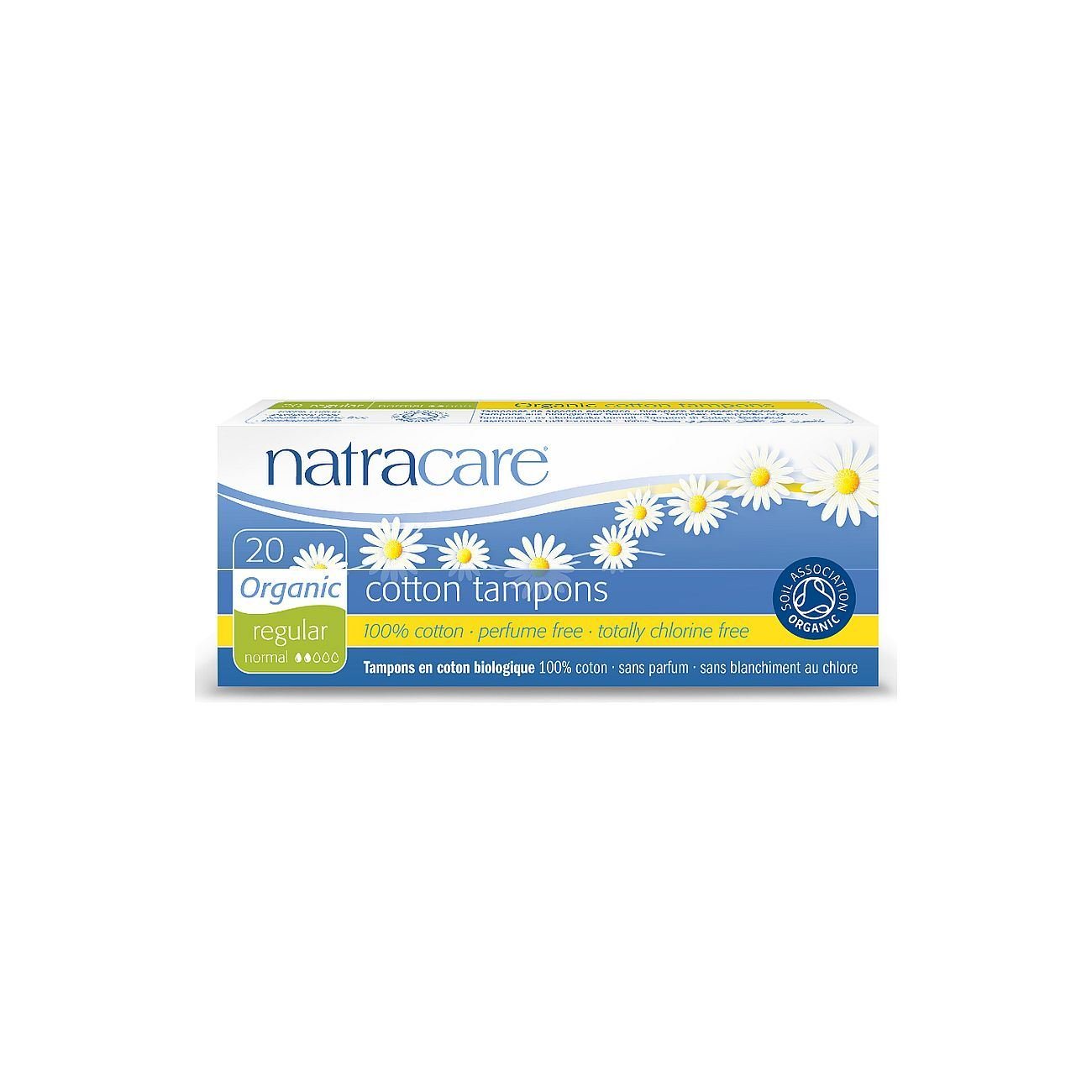 Natracare Organic Cotton Tampons Regular Absorbency Without Applicator, 1 Pack of 20 TamponsMADE SAFE