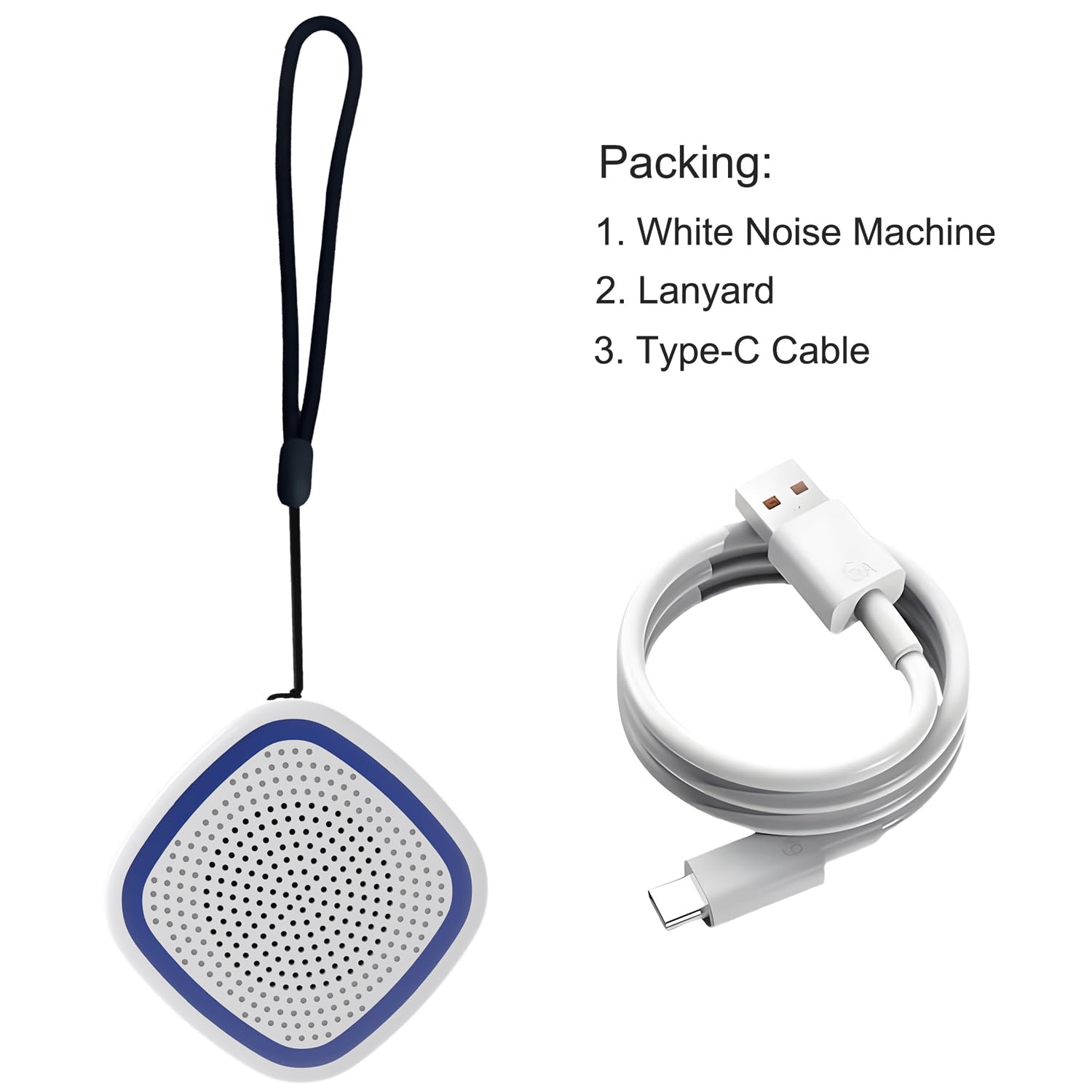 Máquina de ruido blanco, máquina de sonido de conexión inalámbrica con 36 sonidos relajantes, máquina de dormir para adultos, bebés, niños, función de memoria, 3 temporizadores, 15 niveles de volumen
