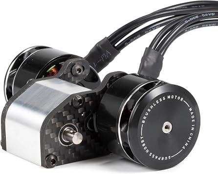 Ultralight Dual Motor Transmission Dig Overdrive Gearbox with Slipper Pad for 1/10 RC Crawler Sporty Cheater Rigs (Silver)