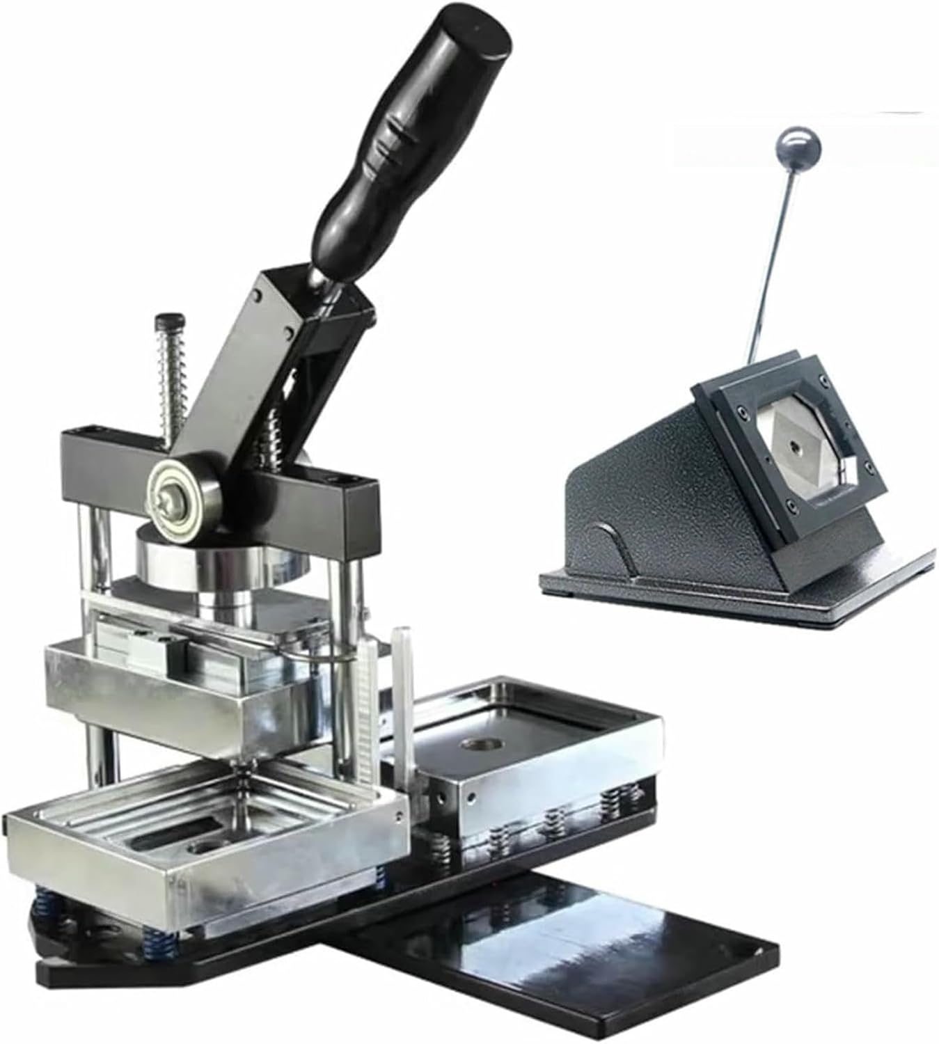 Fridge Magnet Machine Badge Maker Machine,Fridge Magnets, with Paper Cutter and 100 Set Square Button Making Supplies DIY Square Photo Picture Badge Button, Team Badge