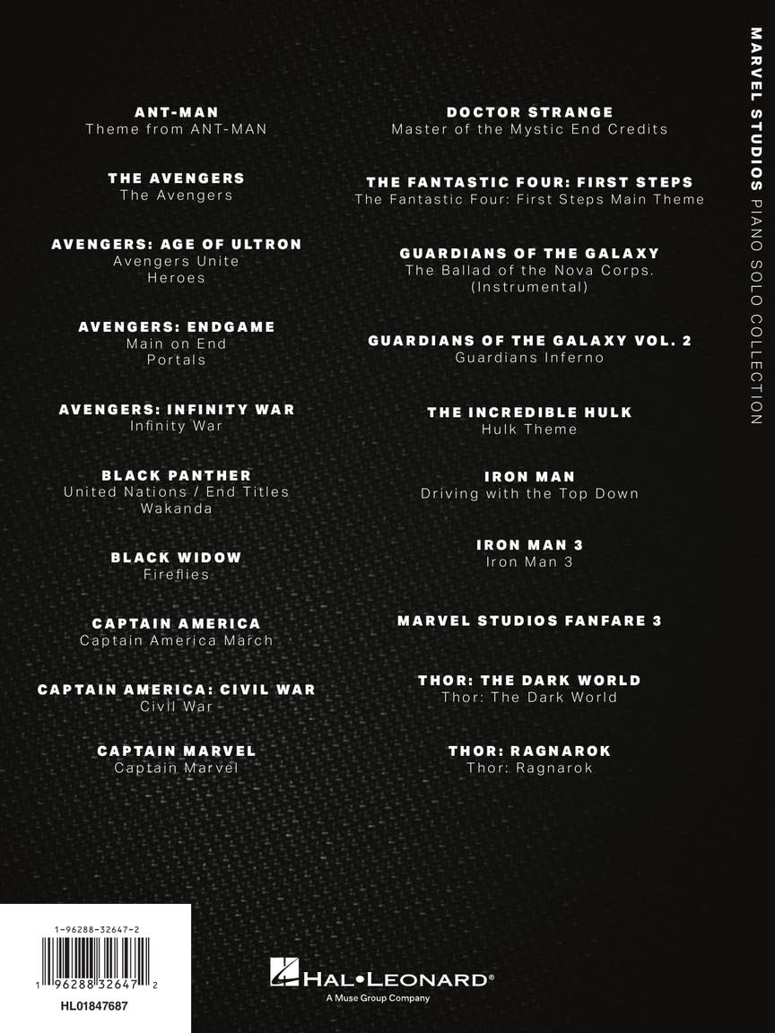 Marvel Piano Solo Collection.
