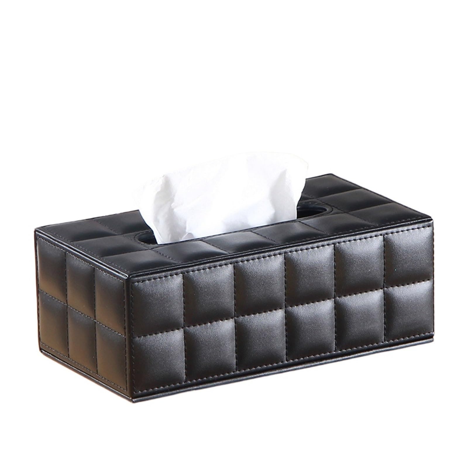 Tissue Box Tissue Box Rectangle Paper Towel Holder Desktop Napkin Storage Container Kitchen Tissue Tray(BlackSize 1)