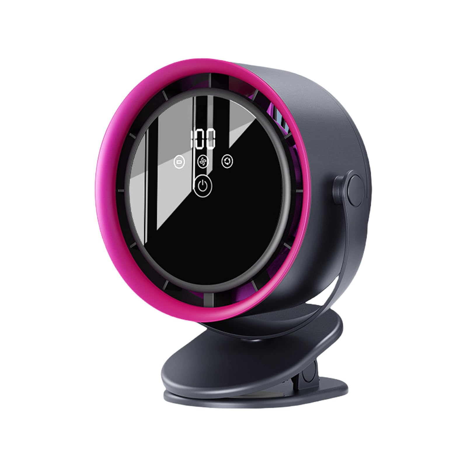 Jazuaiao 6inch Desk Small Bedroom Clip Fan with 5 Speed Rechargeable Air Cooling Device Texture Suitable for Bedroom Rechargeable Battery Desk Fan